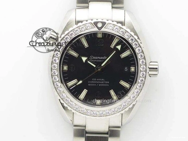 0218 Planet Ocean Master Chrono SS OM 1:1 Best Edition Gray Dial On SS Bracelet A9900 V Efficient 8116